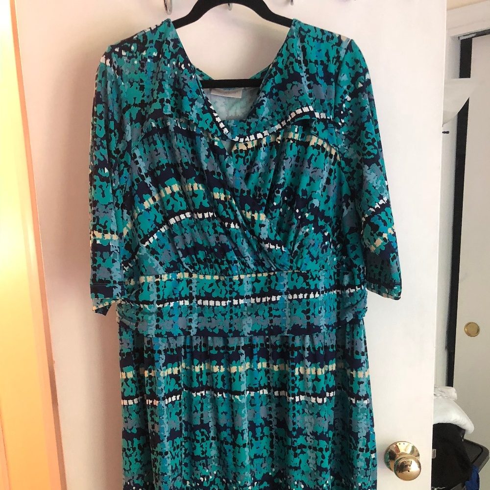 Avenue Teal & Black dress